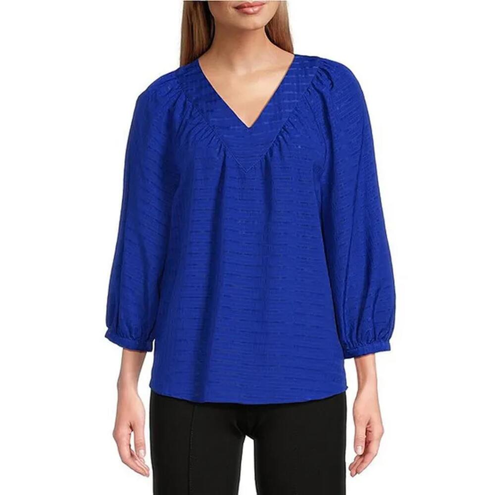 Slim Factor By Investments Sloane V-Neck 3/4 Sleeve Top